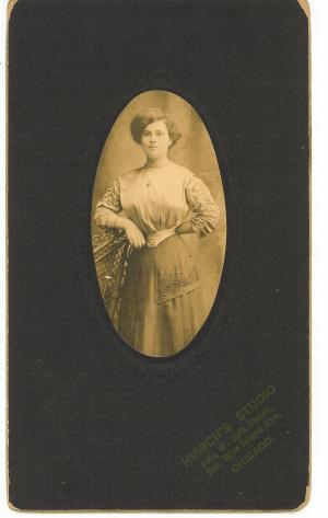 Ann Fine, cousin of Louis Dumes and siblings.  Mother was sister to Shana Dumes and Tante Richmond (or Richman)
 (~1912)