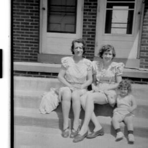 Pauline Lieberman center and Stephanie Lieberman Yusman on the right (1950)