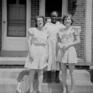 Hella Hamburg, a house keeper, and Pauline Hamburg Lieberman on the right (1950)