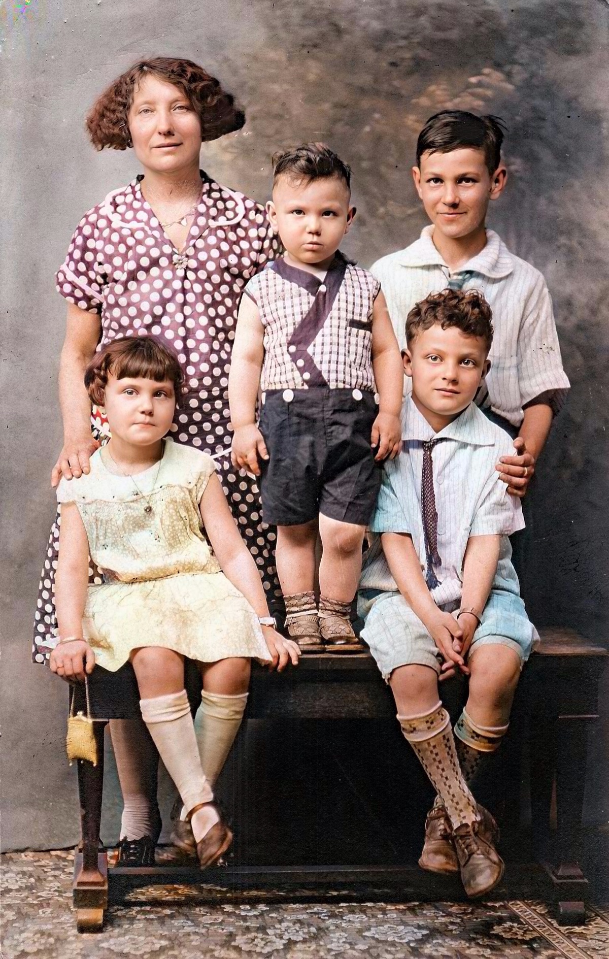 Rebecca with children