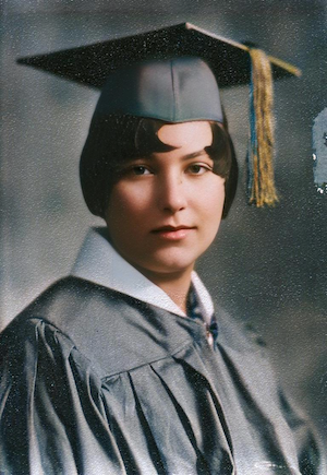 Jeannette Dumes Karp's high school graduation photo. 