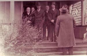 Mike Dumes Bris, Front row Yetta Karp, Louis Dumes and Ben Karp.  April 9, 1942

 (1942)