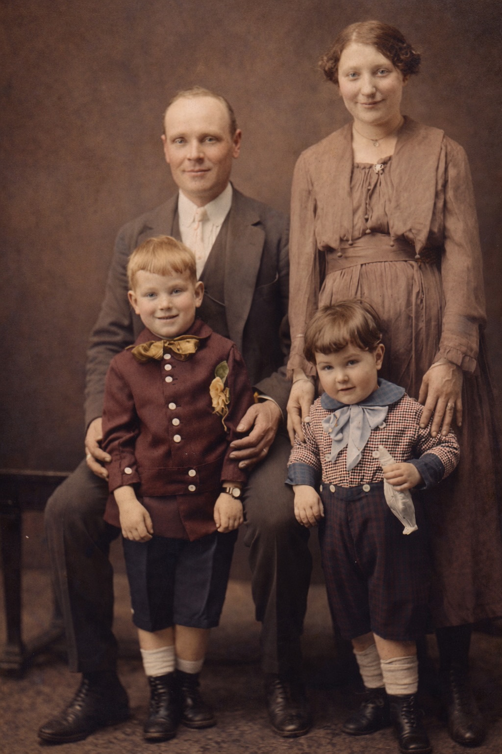 Abe and Rebecca with sons