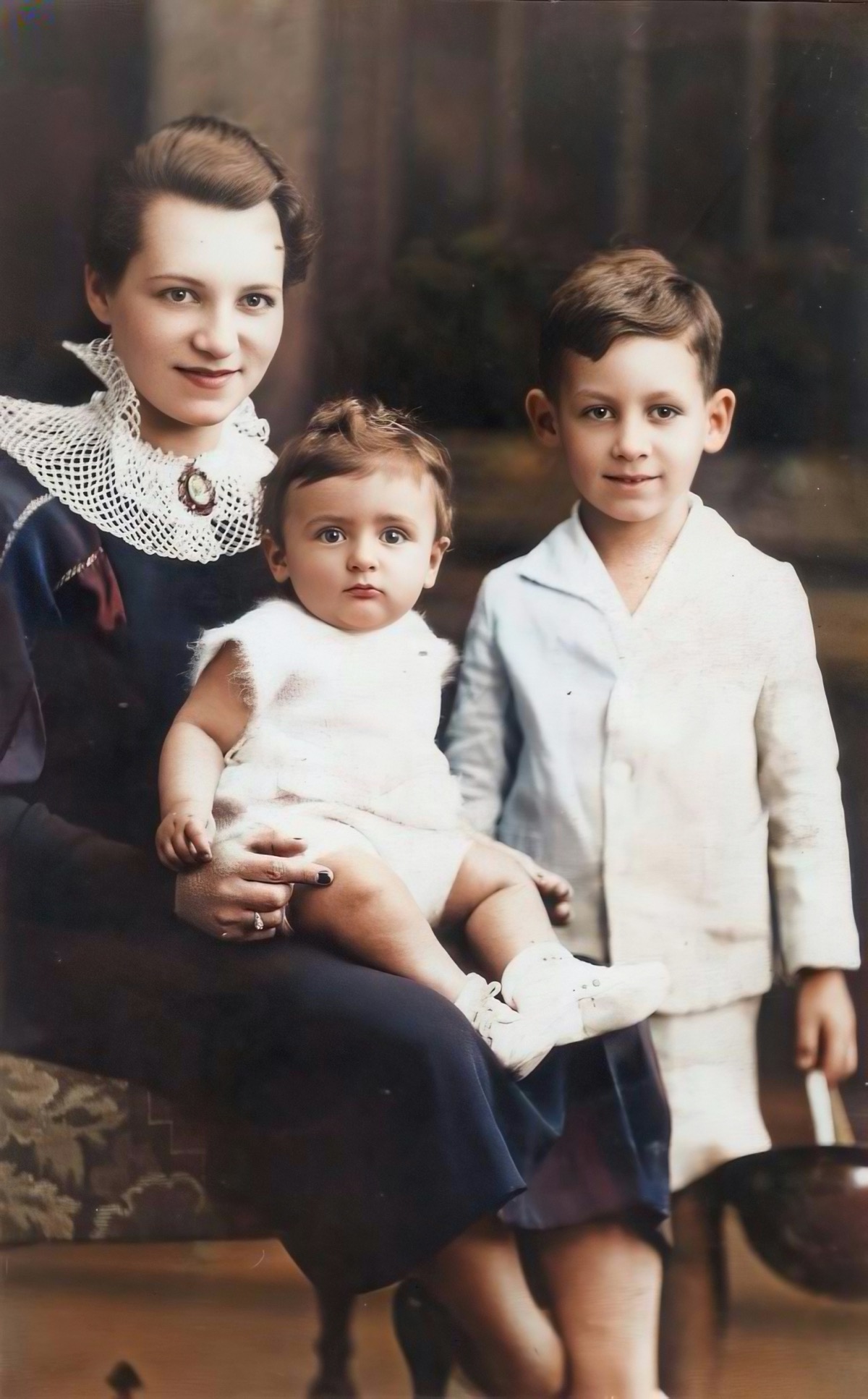 Becky with children.