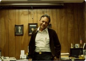 Stan Dumes in his office at Dumes Inc (~1973)