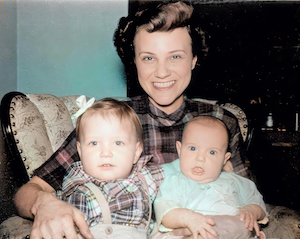 Dora with her babies