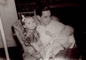 Leonard with his babies (1949)