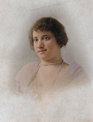 Jennie Dumes, wife of William I. Dumes of Tucson, AZ.  (1920)