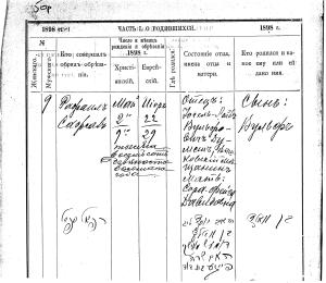 Appendix-6 Wulf Dumesh birth record 1898
 (1898)