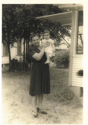 Becky Dumes with Karen Sue
 (~1942)