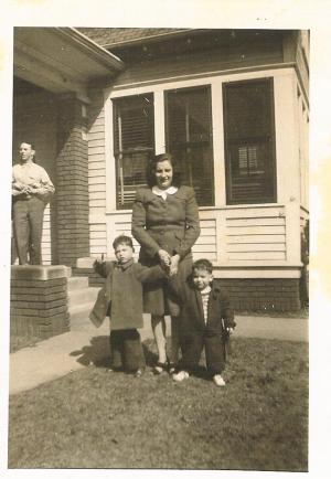  Evelyn Dumes with sons Michael and Ricky
 (~1945)