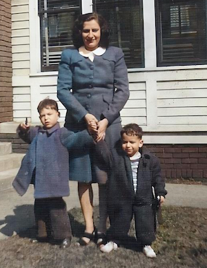 Evelyn Dumes with sons Michael and Ricky<br>