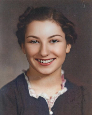 Lillian Dumes Zoll's Lincoln High School Graduation Picture