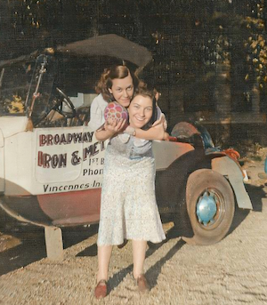 Lillian Dumes Zoll and friend