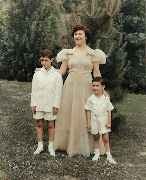 Jeannette as part of Lillian and Sam's wedding party with Sol Francis and John<br>