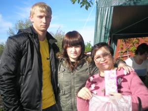 Lyudmila and Artyom (Lyudmila's boyfriend) and Julia (2008)