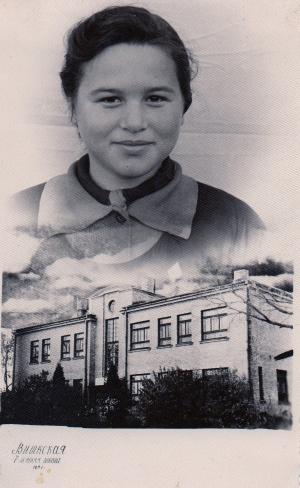 Julia's School Graduation photo from Vishki.  The building was her school.  It is now vacant. 