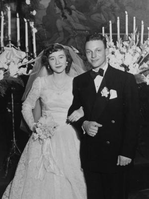 Phyl and Stan Dumes at Wedding (1950)