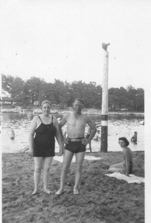 Freda and William J Dumes Rainbow Beach Vincennes, IN
 (~1938)