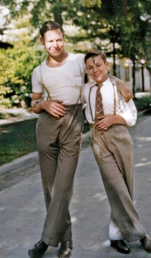 Sol Dumes on the left, Stan Dumes on the right