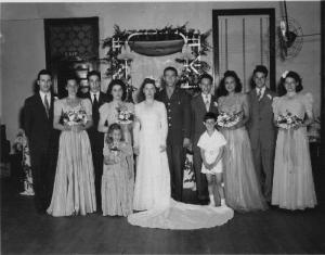 Mildred & Dave Dansker Wedding Group Shot (1944)