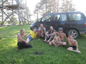 Misha's Dad, Misha, Leonid, Sasha, Sergey with Max on his lap, Ilya (2009)