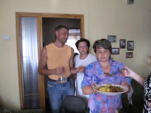 Sergey, Lena, Tanya at Sergey's apartment (2009)