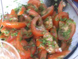 Tomato salad at Lena's (2009)