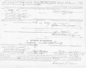 Harry Abels application for name change from Abelsky to Abels.