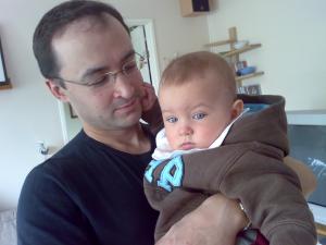 Pyotr Platonov, great-grandson of Gescha Dumes Khitrin and his son Maxim Platonov (2007)