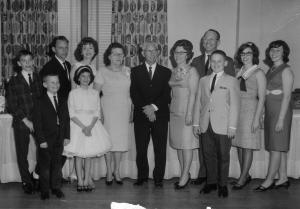 from left: Harold, Bruce, Stan,Sandi,Phyl,Freda,Bill Dumes,
Mildred,Dave,Alan,Anita,Adie Dansker (1965)