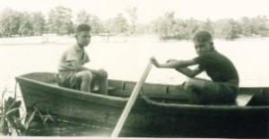 Harry Lieberman on the left, Stan Dumes on the right.  Lake Lawrence, 1939. (1939)