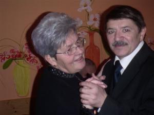 Vulf Dumesh, grandson of Genoch Dumesh, during his 70 birthday dancing with his wife Inesa. (2009)