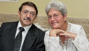Famous Latvian children's doctor, doctor of Medical Sciences, and Professor of Neontology Wulf Dumesh with his wife Inesa Dumesh (2007)