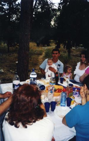 Arcady Valder (son of Eugenia Dumes) holds his son Gabriel      (2005)