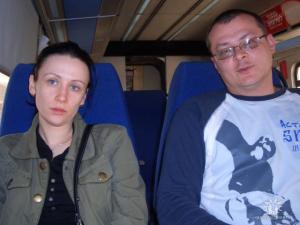 Igor Grishin (son of Olga Dumes) with wife Nadja   (2007)