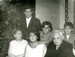 From left to right: Hanna Dumesh, Eugene Bort, Eugenia Dumesh (Valder), Olga Dumesh Mikheev, Moisey Dumesh, Vladimir Bort. (1971)