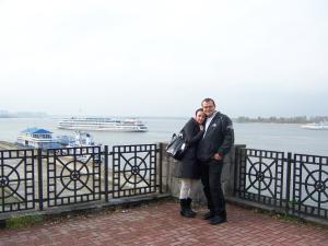 Nizhny Novgorod,on the Volga. Igor Grishin (son of Olga Dumesh) with wife Nadia (2009)