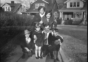 Uncle Phil Fialco, Aunt Sadie Fialco, Mildred and Stan Dumes, Aunt Sadie's sister and unknown
 (~1930)