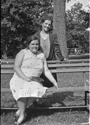 Freda Dumes, Anna Shapiro - Spring Mill State Park
 (~1933)