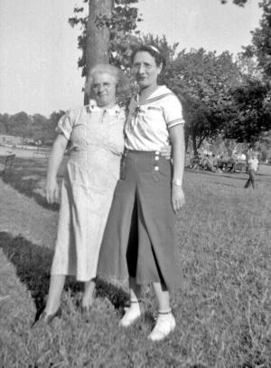 Aunt Jenny Dumes and sister
 (~1944)